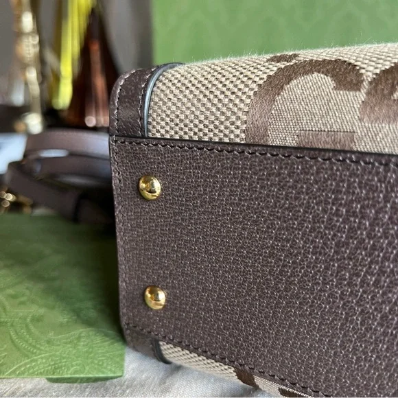 Gucci Beige and Brown Monogram Tote - Picture 11 of 16